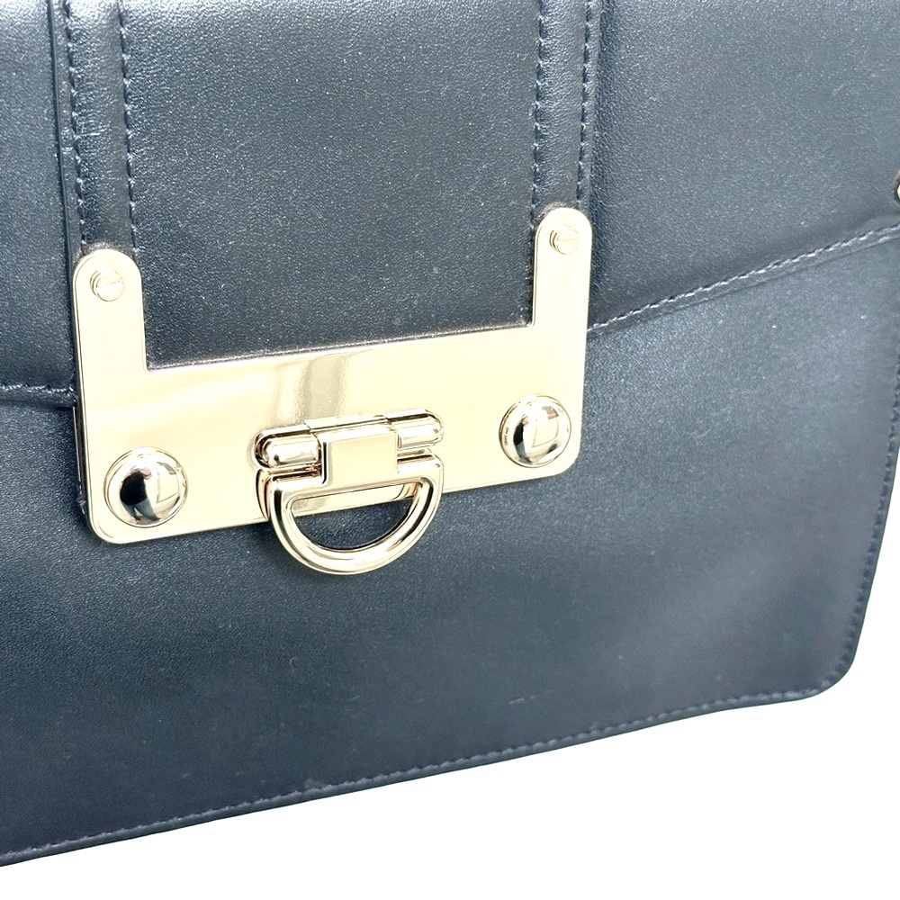 Milly ‘Bryant’ Leather Crossbody Bag in Black with Silver Hardware - Picture 8 of 16